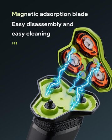 Електрична бритва чоловіча Philips – з магнітною голівкою, 3D-плаваючі леза, для подорожей, офісу, бізнесу, чорна