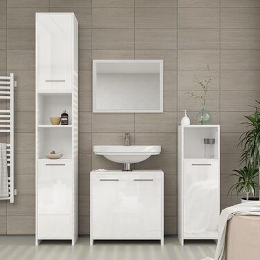 Підмивальний шафа під умивальник Vicco Kiko, білий глянець, 58x60 см