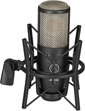 Студійний мікрофон AKG P220 з великою діафрагмою, кардіоїдний, професійна якість, міцний корпус, чорний колір