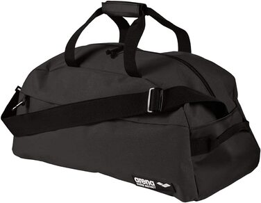 Сумка Arena Team Duffle 25 л для спорту, плавання і подорожей, з відділенням для вологого одягу, знімним плечовим ременем, чорна