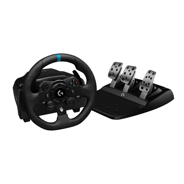 Logitech G923 Рульове колесо з педалями для Xbox, Xbox One та PC, TRUEFORCE, 1000Hz, Подвійне зчеплення