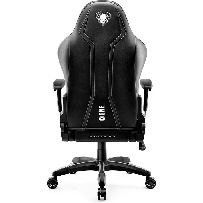 Ігрове крісло Diablo X-One 2.0, ергономічне, чорне, з регульованими підлокітниками, подушками для шиї та попереку, офісний стілець для геймерів, розмір L, функція гойдання