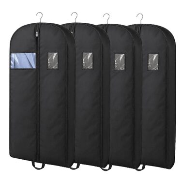 Набір чохлів для одягу довжиною 120 см, складані захисні чохли для суконь та піджаків з ручками, 4 штуки
