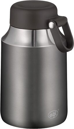 Термоконтейнер для їжі alfi CITY FOOD MUG 470 мл, нержавіюча сталь, ізольований, для супів, салатів, мюслі, зберігає тепло до 7 годин, холод до 14 годин, без BPA, можна мити в посудомийці, колір сірий