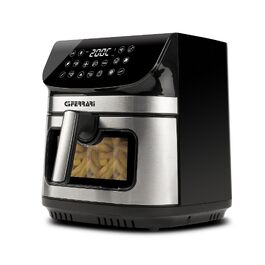 Мультифункціональна аерофритюрниця та гриль G3 Ferrari Friggisano BBQ G10181, 2000 Вт, 10 л XXL, 8 програм, бездимний барбекю, чорний/сірий