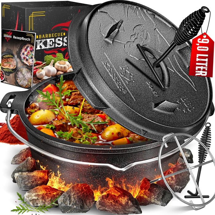 Набір голландських казанів KESSER® для приготування на грилі та в духовці (9.0 л)