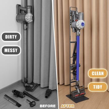 Підставка-тримач BRIGHTSHOW для пилососів Dyson V15, V11, V10, V8, V7, V6 — металева док-станція для зберігання аксесуарів бездротового вертикального пилососа
