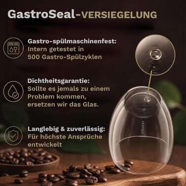 Набір склянок з подвійними стінками Creano PREMIUM 400 мл, 6 шт — термосклянки з GastroSeal для посудомийних машин, гастрономічна якість
