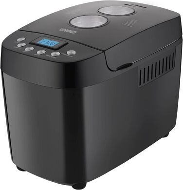 Хлібопічка Unold 68525 BACKMEISTER Big Black, чорна, до 1.5 кг, 15 програм, для безглютенового хліба, таймер, підтримка тепла, LCD дисплей