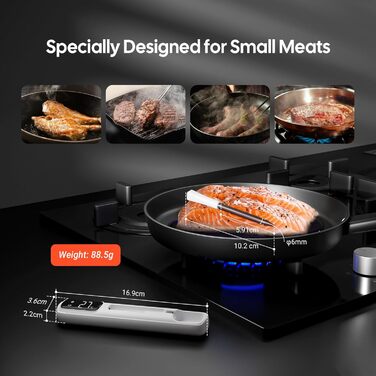 Inkbird INT-11I-B: Бездротовий термометр для м'яса з Bluetooth, LCD-дисплеєм, IP67, для приготування на грилі, в духовці, Smoker, Airfryer