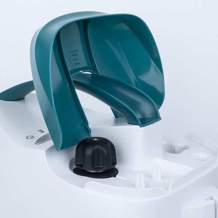 Парогенератор H.Koenig NV6400 2000Вт 1,5л, 4 бар, для дому та офісу, багатофункціональний, компактний, 45 хв роботи, білий/бірюзовий