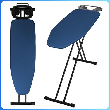 Праскадошка KADAX 120x38 см, складана, регульована по висоті, з антипригарними ніжками та 8 мм пінною підкладкою, темно-синя