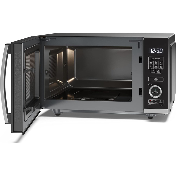 Мікрохвильова піч SHARP QS204AEB, 800 Вт, 10 режимів, функція розморожування, чорна