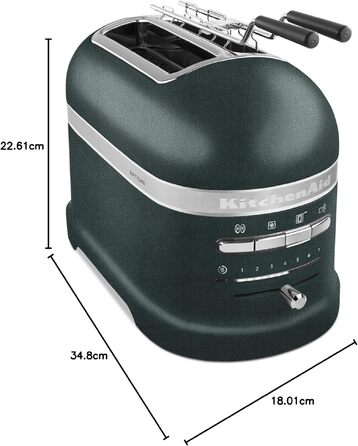 Тостер KitchenAid Artisan 2-слотовий 5KMT2204, колір Pebble Palm - Преміум якість