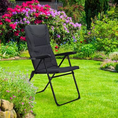 Зручний туристичний стілець Relaxdays з м'яким сидінням