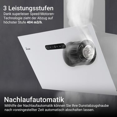Витяжка кухонна KKT KOLBE BASE6004S 60 см, чорна, скло та нержавіюча сталь, LED-підсвітка, керування жестами та SensorTouch, режим відведення та рециркуляції