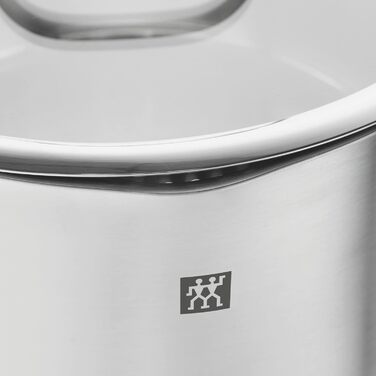 Набір каструль ZWILLING TrueFlow, 3 предмети, зливна функція, для індукції, нержавіюча сталь, сріблястий