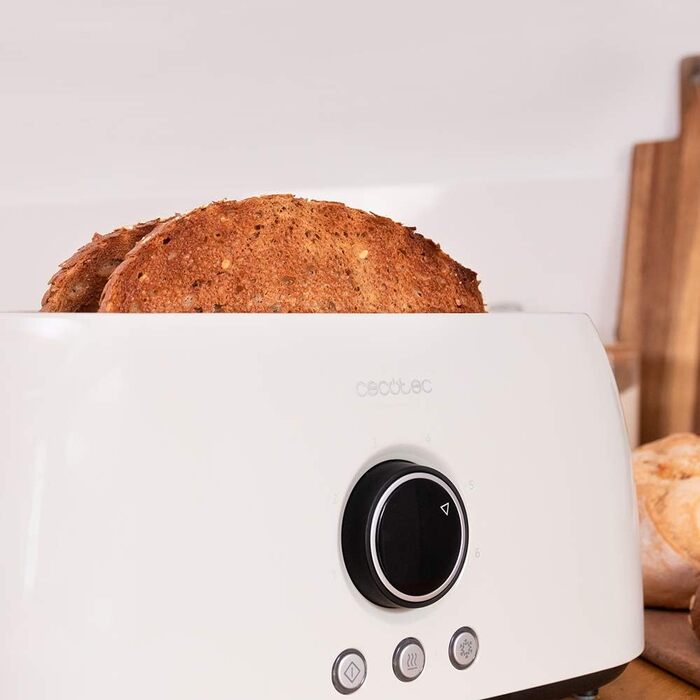 Тостер Cecotec ClassicToast 15000 Yellow Extra Double 1500 Вт, на 4 тости, з широкими слотами, 3 функції, LED-підсвітка, бежевий