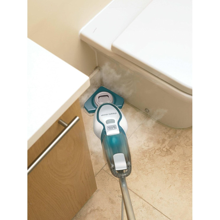 Парова швабра Black+Decker 2-в-1 FSM1616, 1600 Вт, знімна насадка Delta, для гігієнічного та ретельного прибирання, легке керування, 2 серветки в комплекті