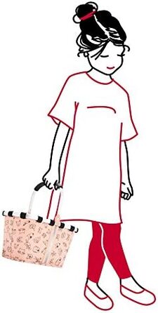 Кошик для покупок reisenthel carrybag XS Kids 5 л, коти та собаки, рожевий, 33,5×18×19,5 см