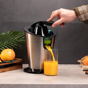 Цитрусовижималка електрична Cecotec EssentialVita PowerFresh 1000 Inox - 1000 Вт, нержавіючий фільтр, конуси, система запобігання краплин, легке очищення