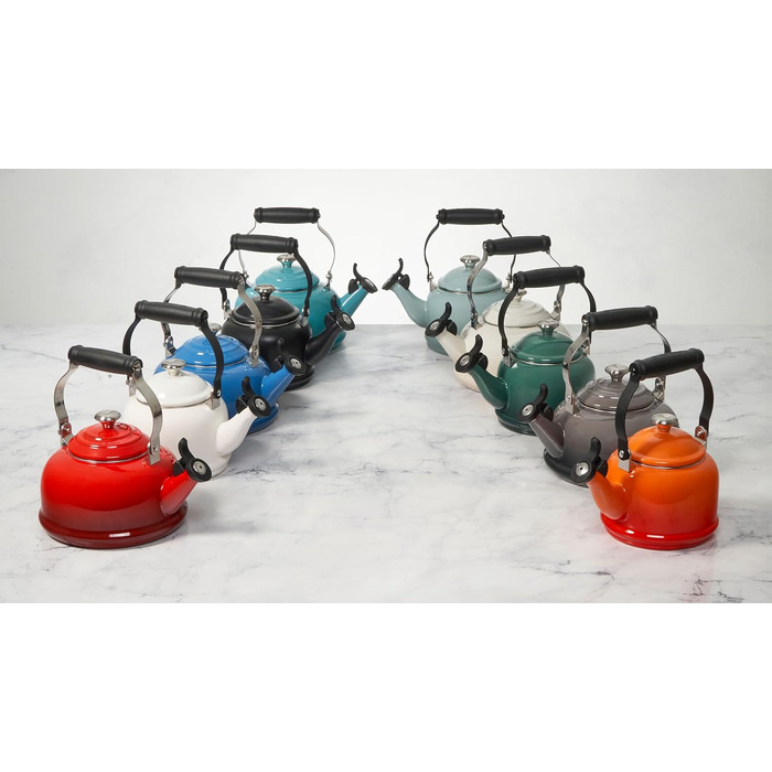 Емальований чайник Le Creuset Halber зі сталі з металевим фінішем, 1.25 л, колір «Морська сіль»