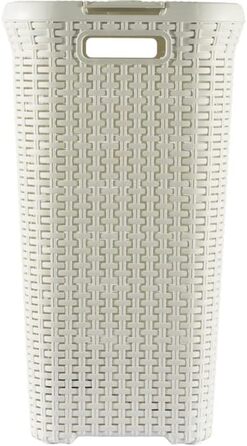 Кошик для білизни CURVER Style 60 л, пластик, кремовий, 44.8x34.1x61.5 см
