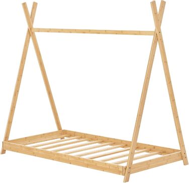 Дитяче ліжко Vimpeli 80x160 см Tipi з ламелями, бамбук, ігрове ліжко для дитячої кімнати