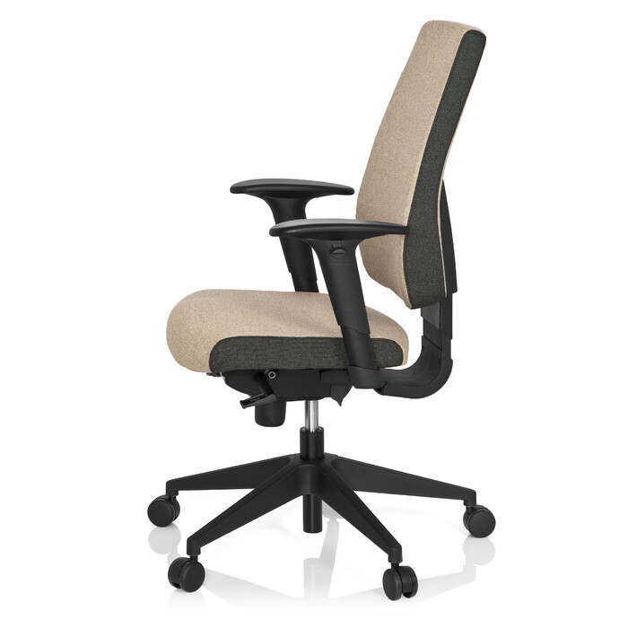 Офісне крісло / поворотне крісло PRO-TEC 500 Тканина темно-сірий/бежевий hjh OFFICE
