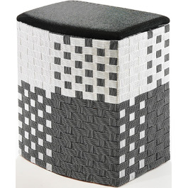 Kobolo кошик для білизни, нейлоновий, чорний-білий, 44x32x52 см