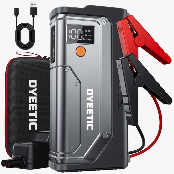Powerbank Starthilfe 7000A: Автомобільний пусковий пристрій для 12V авто, бензин та дизель (до 12.0L), з LED ліхтариком та USB зарядкою