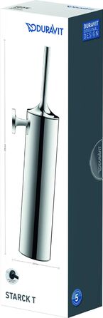 Щіткова гарнітура Duravit Starck T для унітазу, настінна, чорний матовий, універсальний розмір