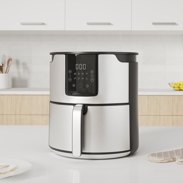 Аерофритюрниця Emerio XXL 13л Airfryer AF-121914: розумна мультипіч з ротисаром, кошиком та функцією сушіння, 1800 Вт, чорна