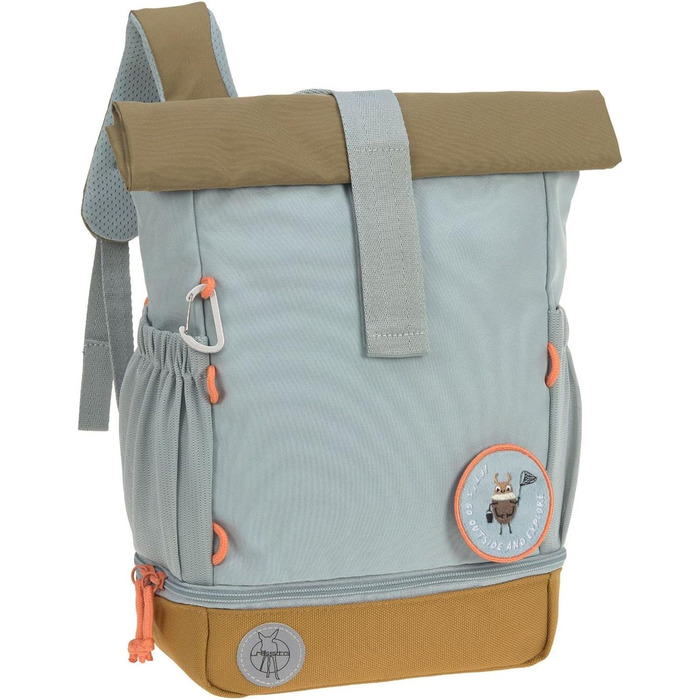 Дитячий рюкзак LÄSSIG Rolltop, водонепроникний, 11 л, світло-блакитний, із нагрудним ременем