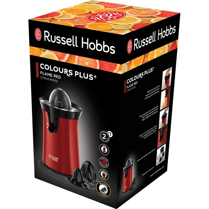 Тостер Russell Hobbs Colours+ нержавіюча сталь, 2 широкі слоти, 6 режимів, розморожування, підставка для булочок, 1000 Вт