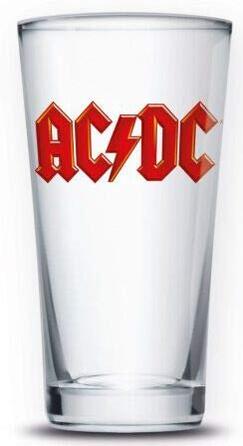 Склянка AC/DC прозора, 9х9х15 см - офіційний мерч для фанатів
