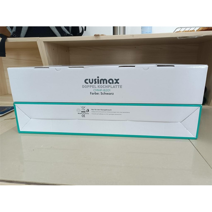 CUSIMAX електрична плита на 2 конфорки з чавунними дисками, подвійне регулювання температури, портативна настільна плита для кемпінгу, захист від перегріву, чорна, нержавіюча сталь, 53×22,8×7,8 см