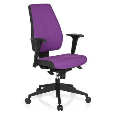 Офісне крісло / поворотне крісло PRO-TEC 500 Тканина темно-сірий/фіолетовий hjh OFFICE