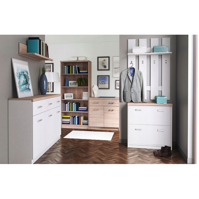Стелаж Mebelbos Top Mix, білий, 40 x 183 x 33 см