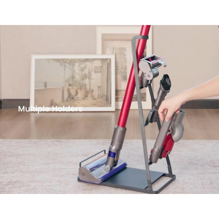 Універсальний тримач для пилососа Mount Plus HAB-505 Dyson V15/V11/V10/V8/V7/V6, Shark, LG, Samsung, Hoover - 6 гаків, металевий