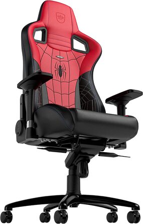 Ігрове крісло noblechairs Epic Spider-Man Edition, ергономічне, офісне, з підголівником і поперековою підтримкою, для користувачів до 120 кг і 185 см, спецвидання, екошкіра PU