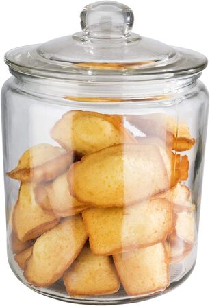 Скляна банка APS Classic 4 л для зберігання продуктів із кришкою на ущільнювачі, прозора, без маркування, герметичний контейнер