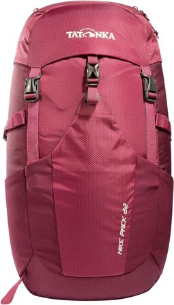 Рюкзак для туризму Tatonka Hike Pack 22 л з вентильованою спинкою та дощовиком, легкий і зручний, бордовий