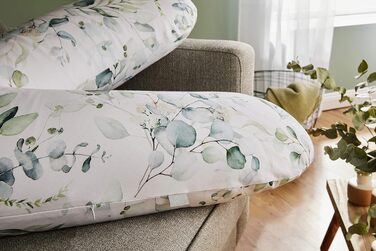 Гіпоалергенна подушка для годування та сну Rotho Babydesign Multi 190x35 см, безшумна, для вагітних і мам, машинне прання, дизайн Natural Leaves