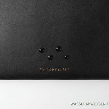 Захисний чохол-папка Comfyable Slim з екошкіри для MacBook Air та MacBook Pro 13/13.3/14 дюймів (M1, M2, M3, M4, M5, 2021-2026), чорний