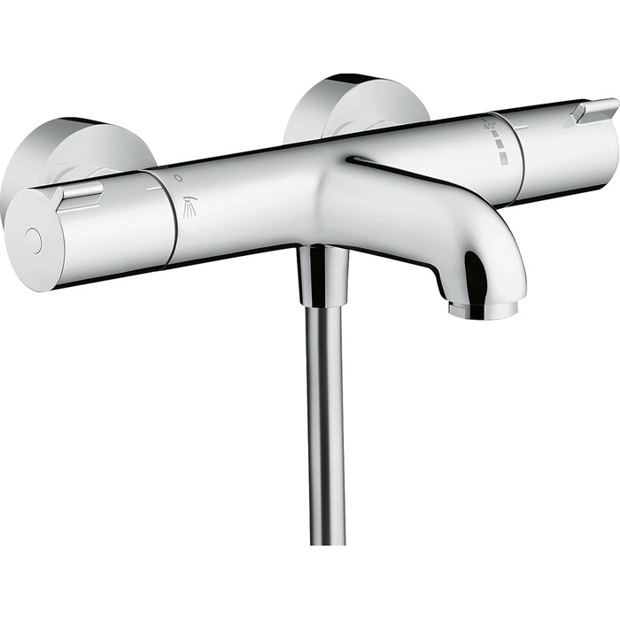 Змішувач для ванни Hansgrohe Ecostat Aufputz - термостат, безпечний (SafetyStop 40°C), круглий, хром, для 2 споживачів