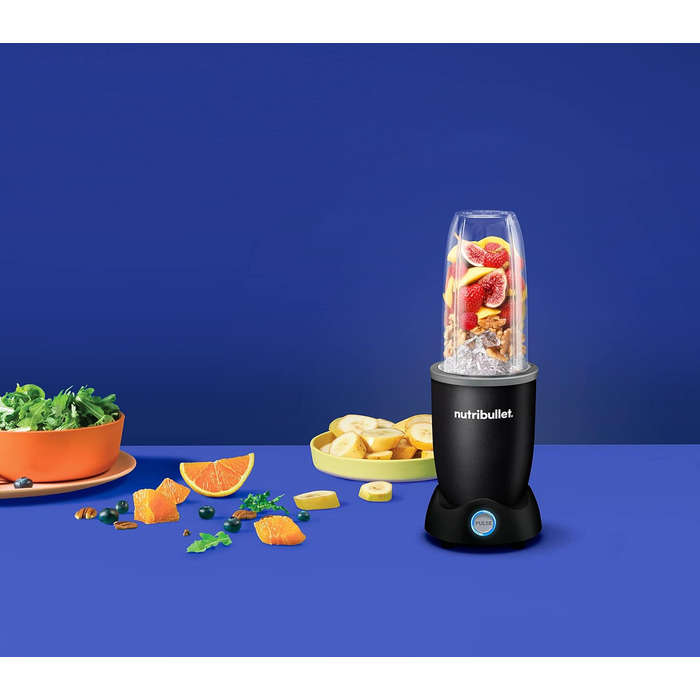 Електричний блендер Nutribullet Pro 1200 Вт, подрібнювач, смузі-мейкер, 700/900 мл, чорний