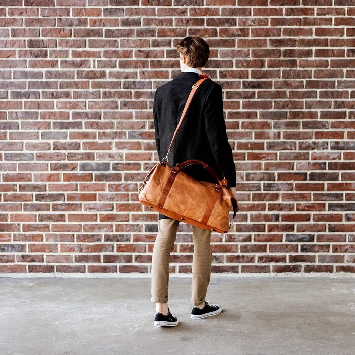 Вінтажна дорожня сумка Berliner Bags München, водонепроникна шкіряна спортивна сумка-дуфл для чоловіків і жінок, коричнева, велика