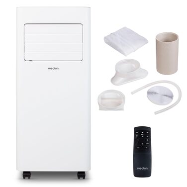 Мобільний кондиціонер MEDION P901 9000 BTU з пультом та Wi-Fi – охолодження, осушення, вентиляція. Комплектація з ущільнювачем для вікна.