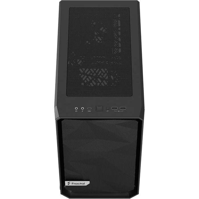 Корпус Fractal Design Meshify 2 Nano Black TG Dark Tint, скляна панель, чорний, компактний формат, для ігрового ПК